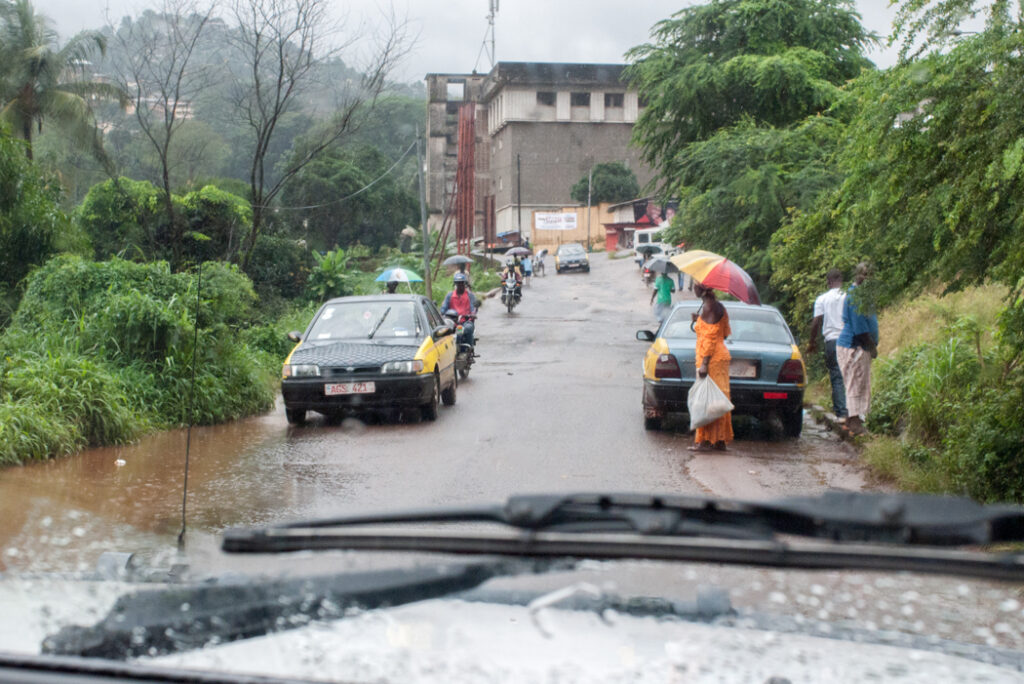 Freetown roads in rainy season