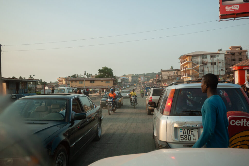 Peninsular highway just South of Freetown